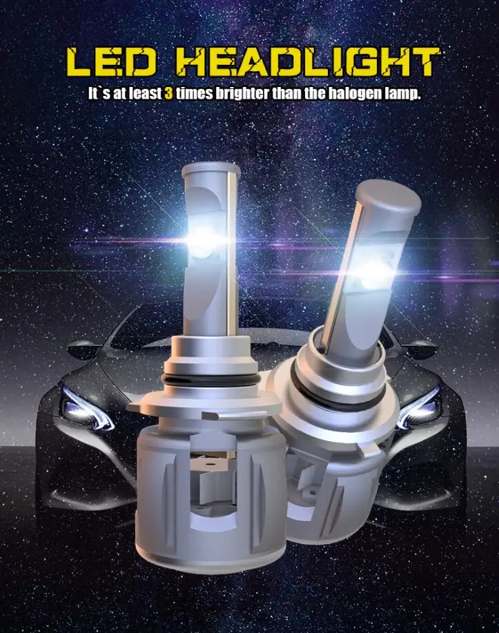 1 комплект 9006 HB4 60 Вт 6000LM E70 светодиодных фар передние линзы лампы ETI 70 4SMD чипы турбо