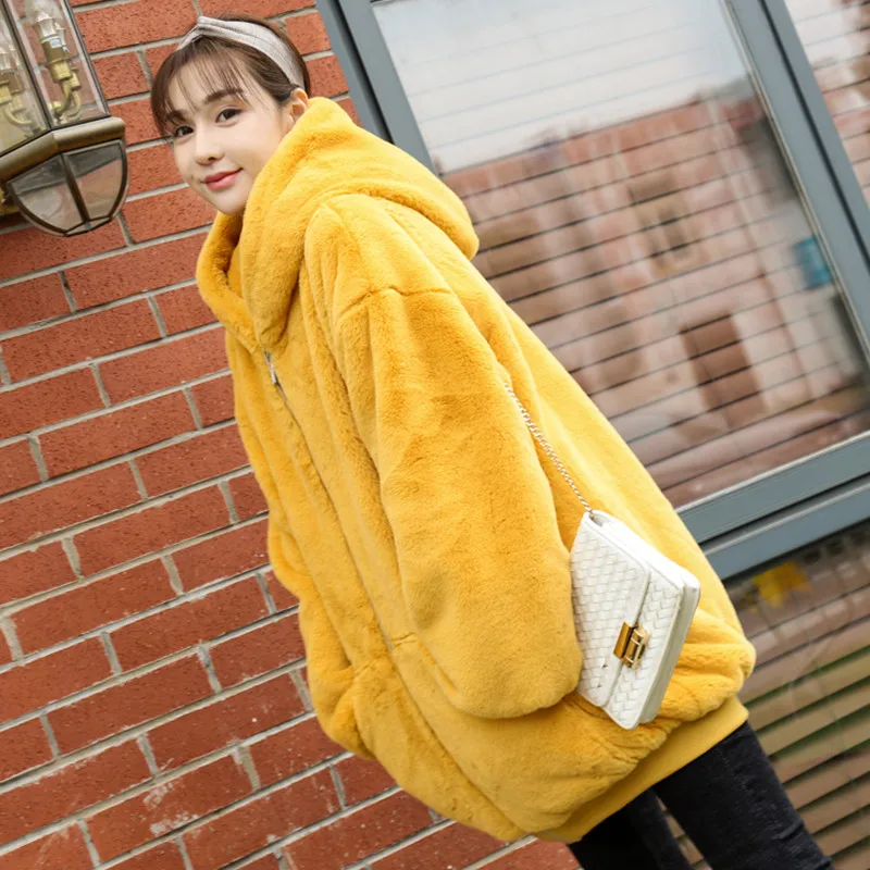 Новинка 2018 пальто из искусственного меха осенне зимнее толстое теплое модное с