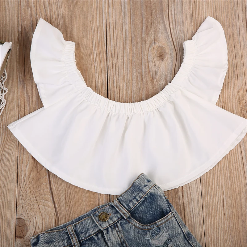 2 шт. Детский комплект из топа без рукавов и джинсов|outfits for children|children setsummer outfit |