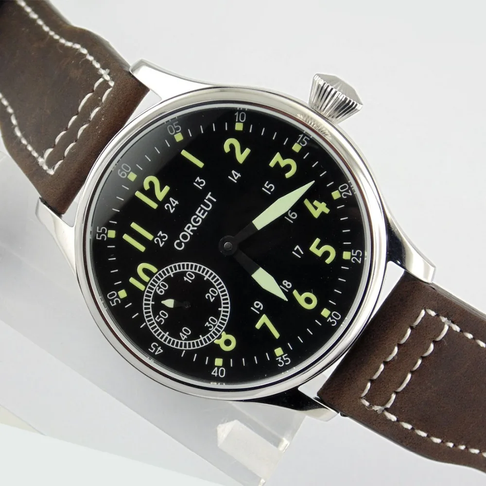 Механические Мужские часы 1905 с черным циферблатом 44 мм винтажная ручная 6497 |