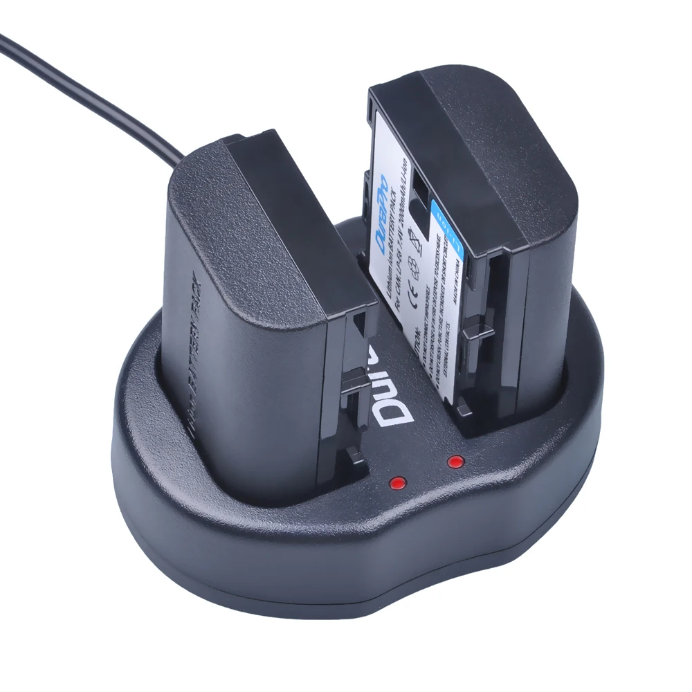 DuraPro 2 шт. LP E6 E6N LPE6 2000 мАч Аккумулятор для камеры + USB двойное зарядное устройство