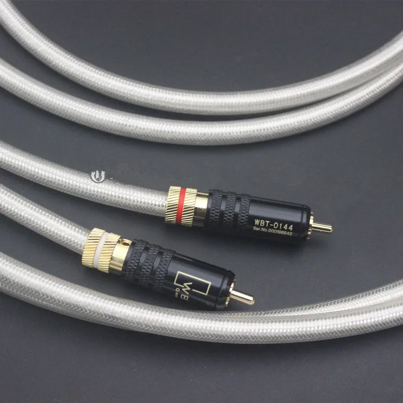 1 пара кабель Qonduit QED RCA 5N с посеребренным покрытием золотой rca разъем усилитель для