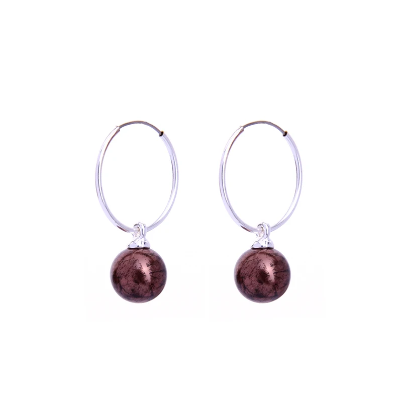 Синие и зеленые красные акриловые бусины круглые серьги покупка онлайн женские