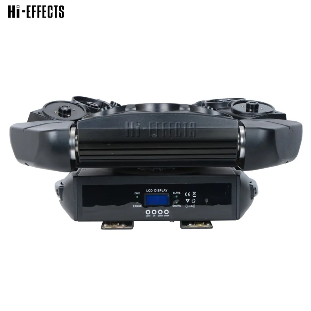 Светодиодный движущийся головной свет RGB цвет Паук лазерный 9 глаз DMX