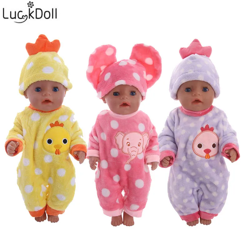 Великолепная пижама LUCKDOLL 18 дюймов американская кукла 43 см аксессуары для одежды