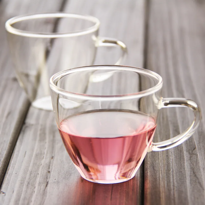4 шт. 80 мл чайная кружка прозрачный стеклянный чайный набор простая маленькая