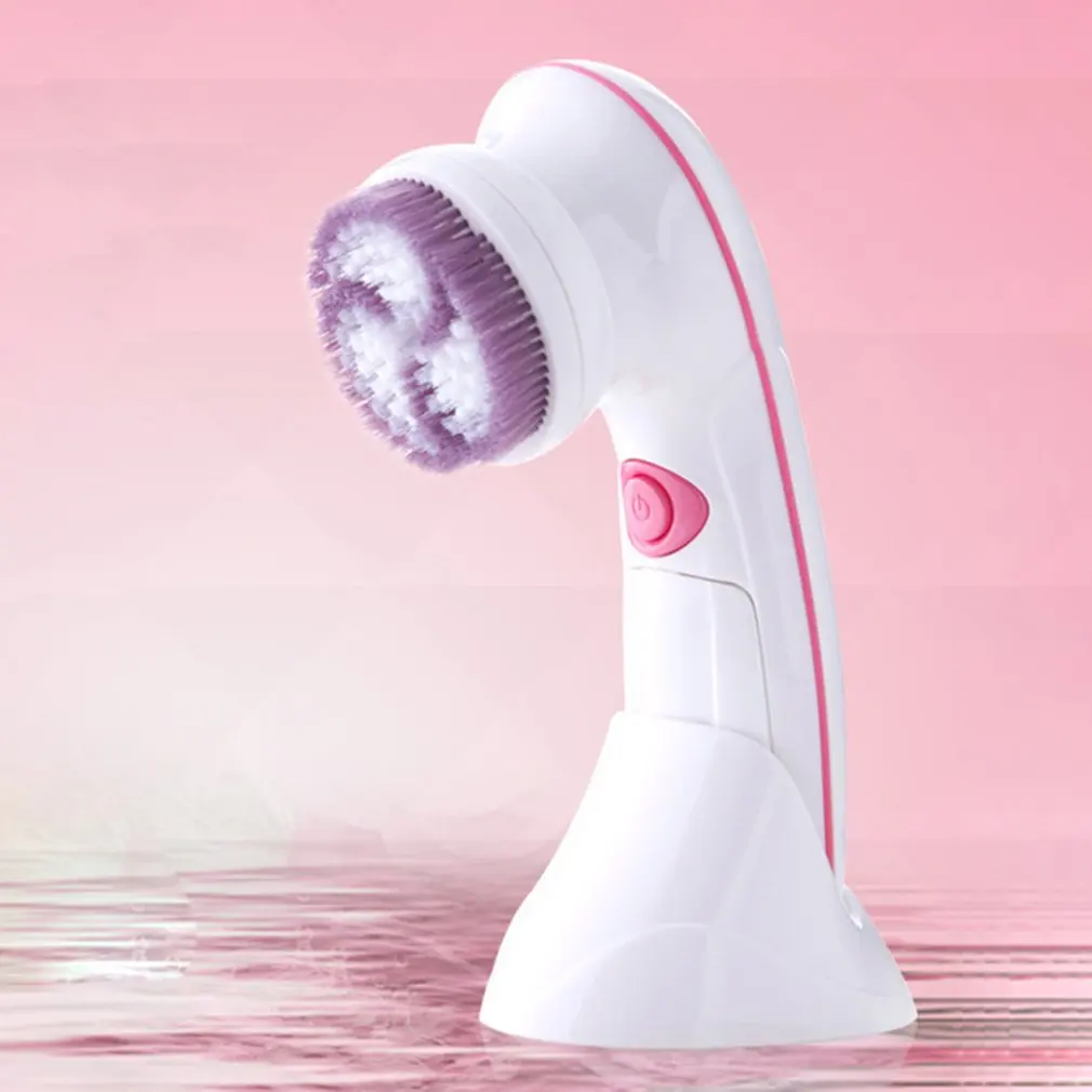 4 в 1 щетка для чистки лица Массажер Водонепроницаемый Электрический Красота