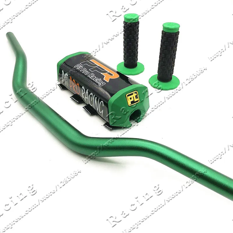 Зеленые накладки на руль велосипеда или мотоцикла с ручками 1 1/8 дюйма|Руль