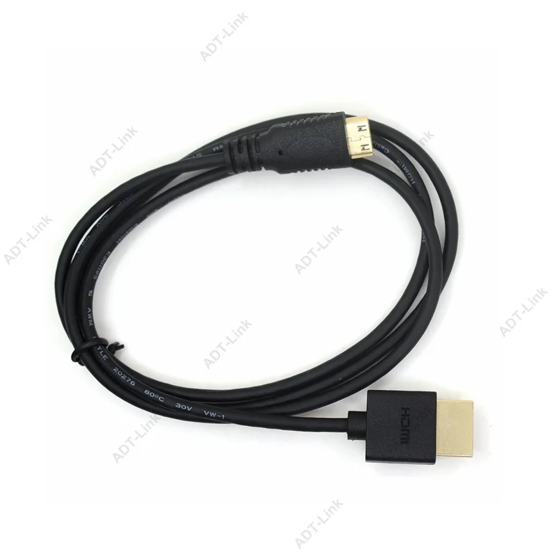 OD 3,0 мм супер мягкий тонкий Micro HDMI штекер HDMI и Mini HDMI Мужской кабель 2k 4k hd@ 60hz светильник-вес портативный