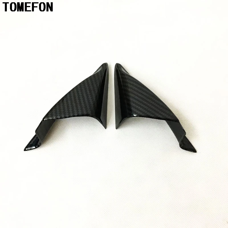 TOMEFON ABS хром углеродного волокна Столбы Trigangle крышки интерьера аксессуары