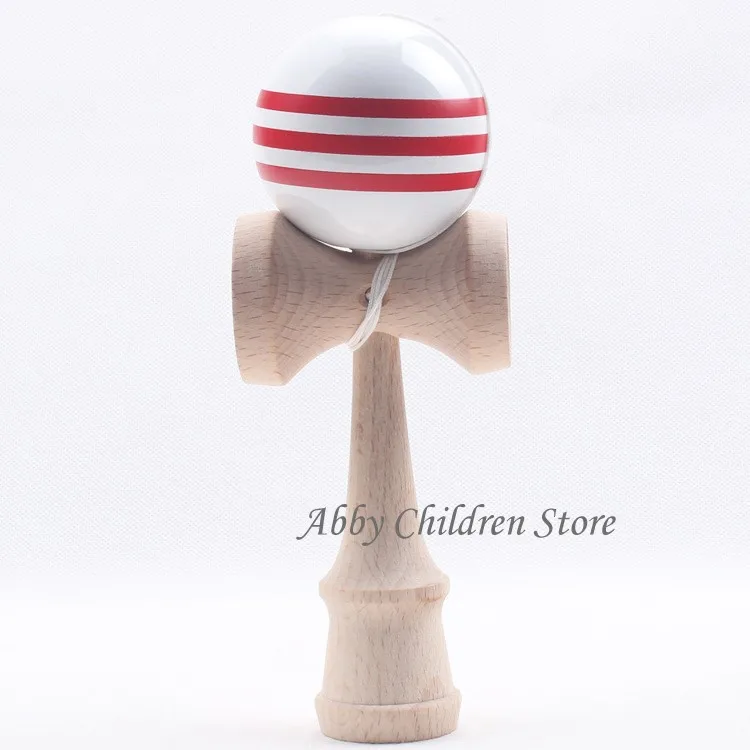 Abbyfrank Полосатый профессиональный Kendama 18,5 см красочная деревянная полоса детский тренировочный мяч магазин Японская Игрушка умелый подарок