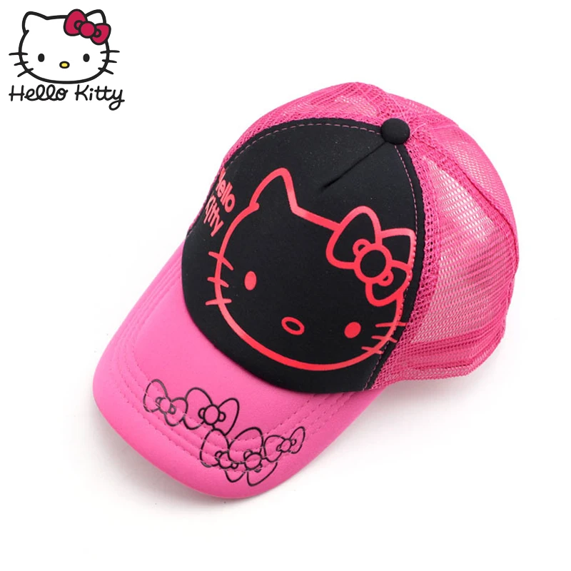 Hello Kitty 2019 Girls Ponytail Baseball Hat Solid Cotton Adjustable Caps outdoor Sun Visor Pink Round | Детская одежда и обувь