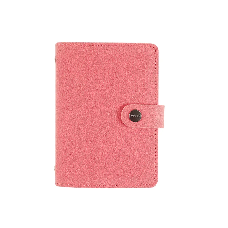 Snap button Pink Лидер продаж A7 Бизнес ручной работы, ручная работа, планировщик отрывными листами путешественников Тетрадь пальто дневник в твердом переплете журналы оснастки бандаж на пуговицах - Цвет: Snap button Pink