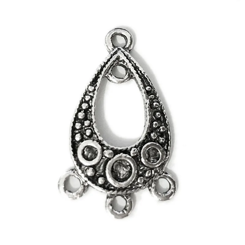 Серьги фурнитура Ожерелье Подвески brincos застежка филигранные серьги пирсинг Подвески соединитель петли застежка Панк ювелирные изделия diy - Цвет: 31x17mm