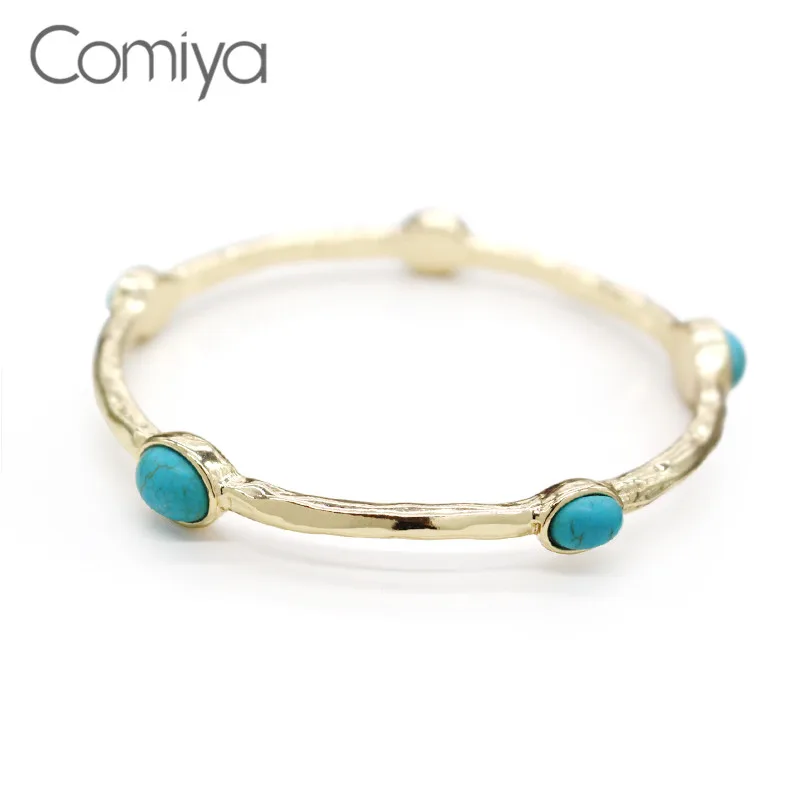 Ожерелье из натурального камня Comiya красочные позолоченные браслеты и обручи