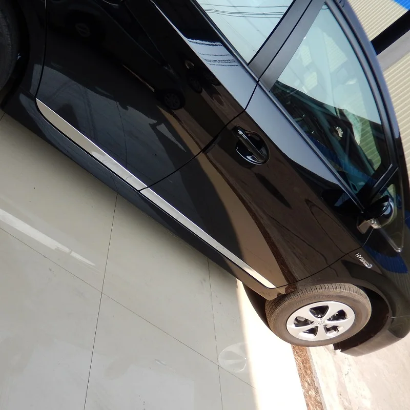 4 шт. Боковая дверь из нержавеющей стали для Toyota Prius ZVW30 2010 2011 2012 2013