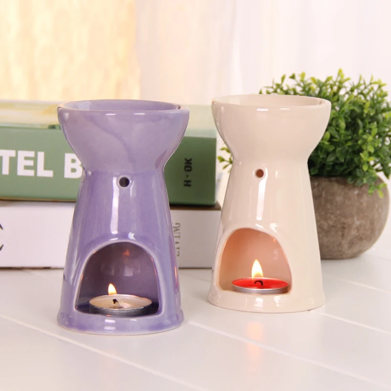 Элегантные фиолетовые/Белые Керамические ароматические свечи Аромалампа Frgance