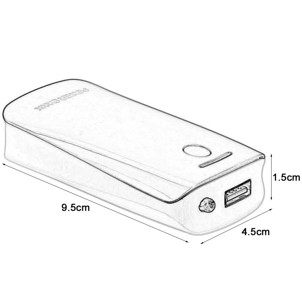Креативный дизайн 5600 мАч usb зарядка портативное Внешнее зарядное устройство 2*18650 аккумулятор внешний аккумулятор чехол
