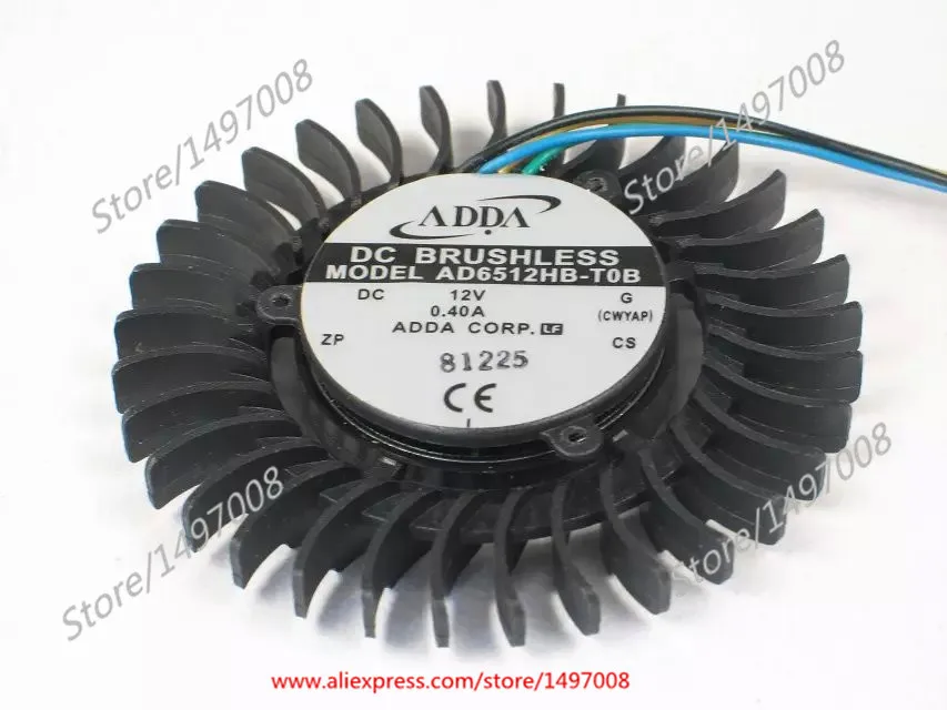 Охлаждающий вентилятор для сервера ADDA AD6512HB-T0B DC 12V 0.40A