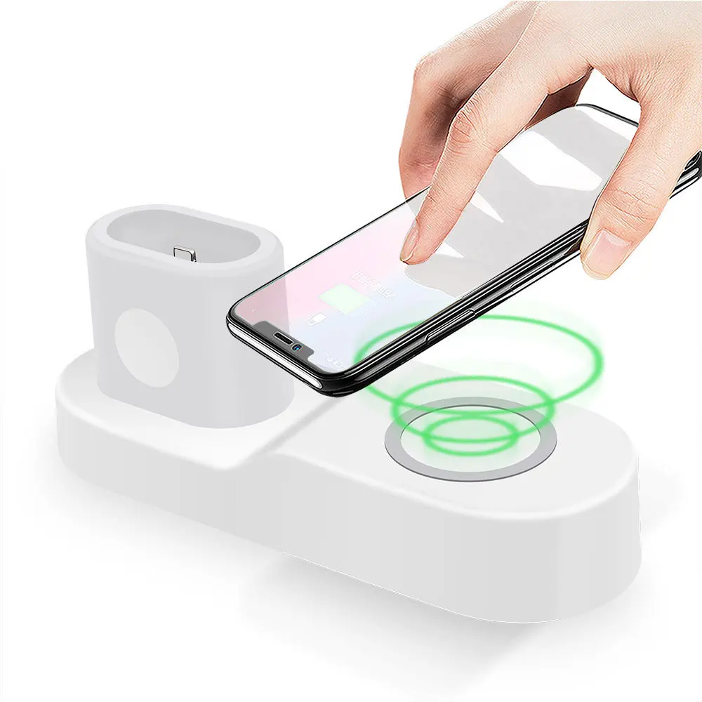 4 в 1 быстрая Беспроводная зарядная подставка для iWatch Apple Watch 2 3 airpods iPhone X XS Max XR 8 Plus