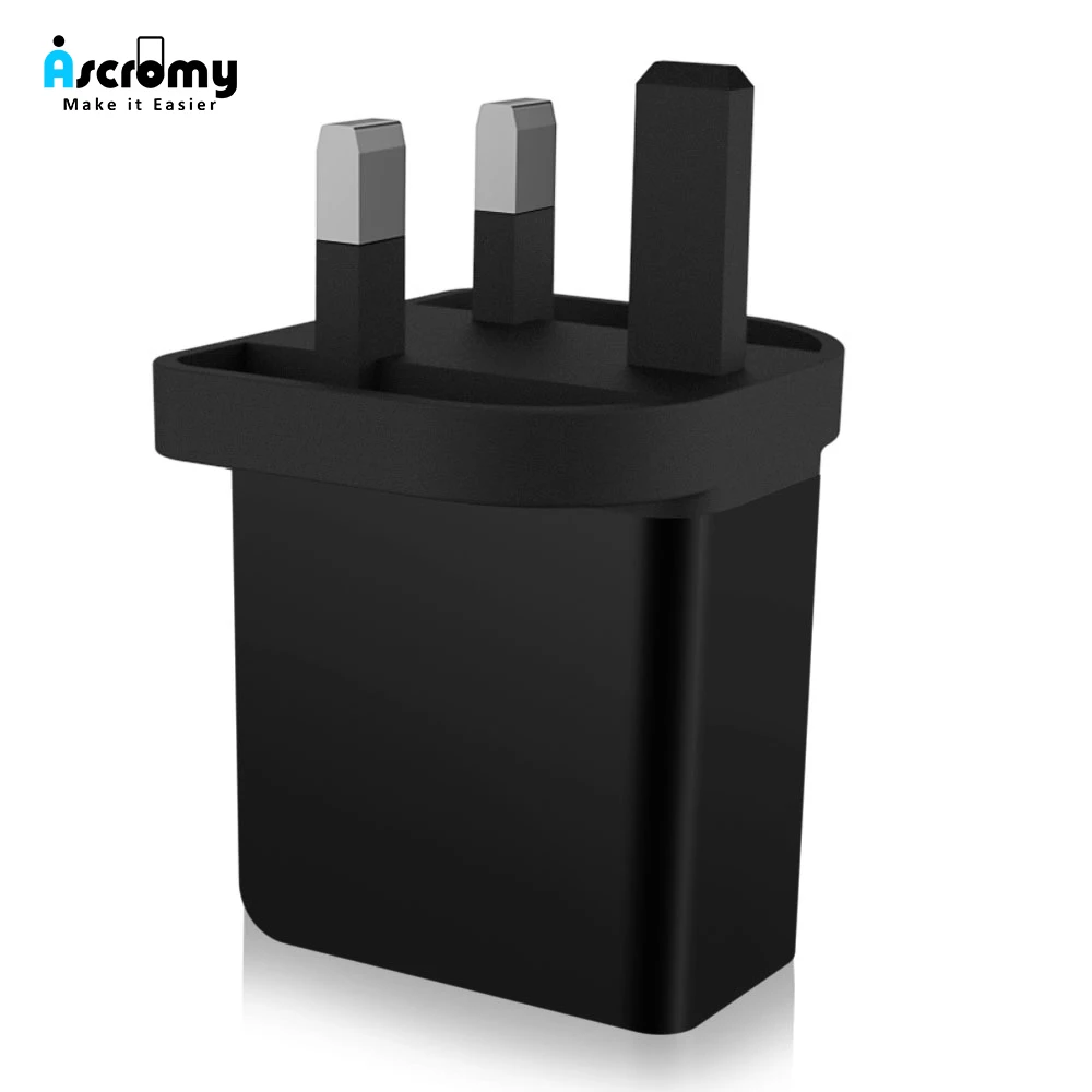 Штепсельная Вилка Ascromy 12 Вт с двумя usb-портами европейская вилка стандарта ЕС США