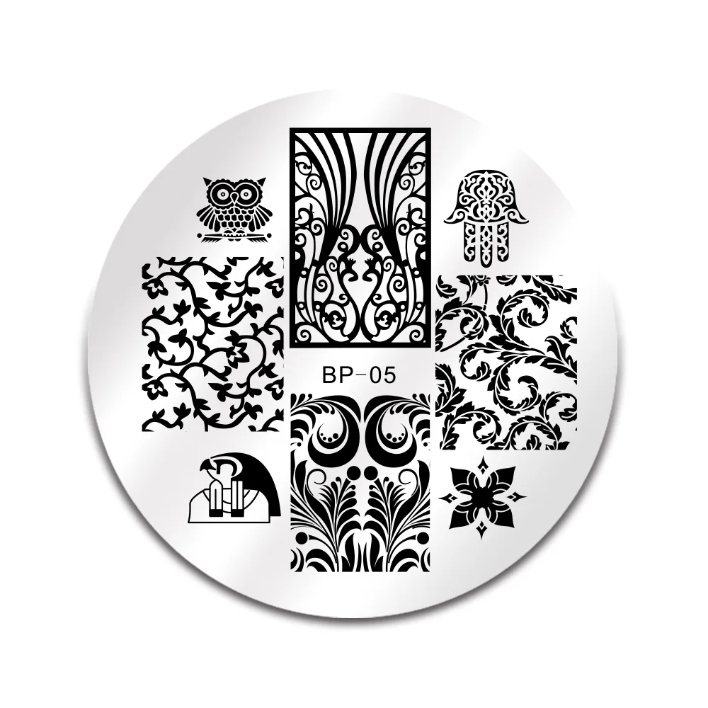 BP-05 BORN PRETTY Rectangle Nail Stamping Plates Fashion Stainless Nail Art Image Nail Art Image DIY Plate Tools Fashion Power Theme - Цвет: BP-05