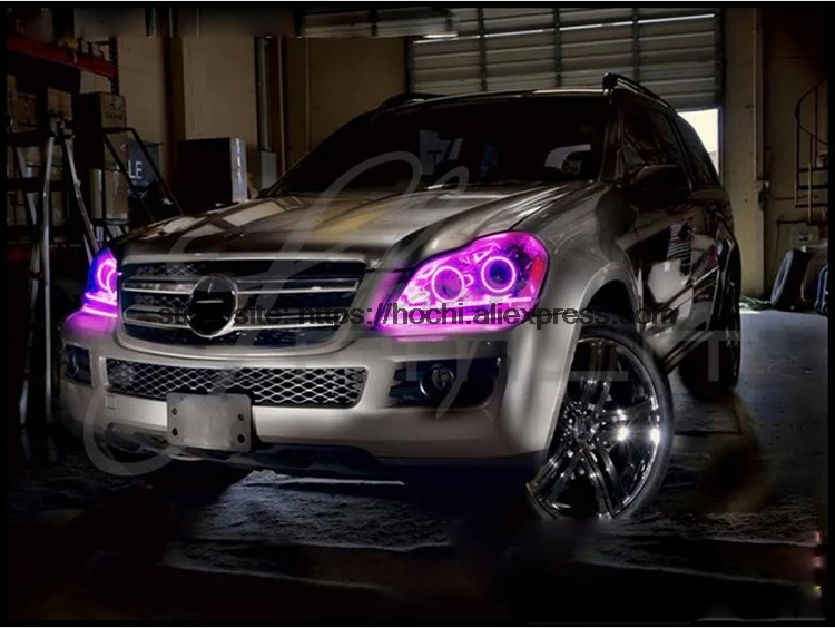 HochiTech RGB многоцветные кольца с ореолом набор для стайлинга автомобиля Mercedes-Benz
