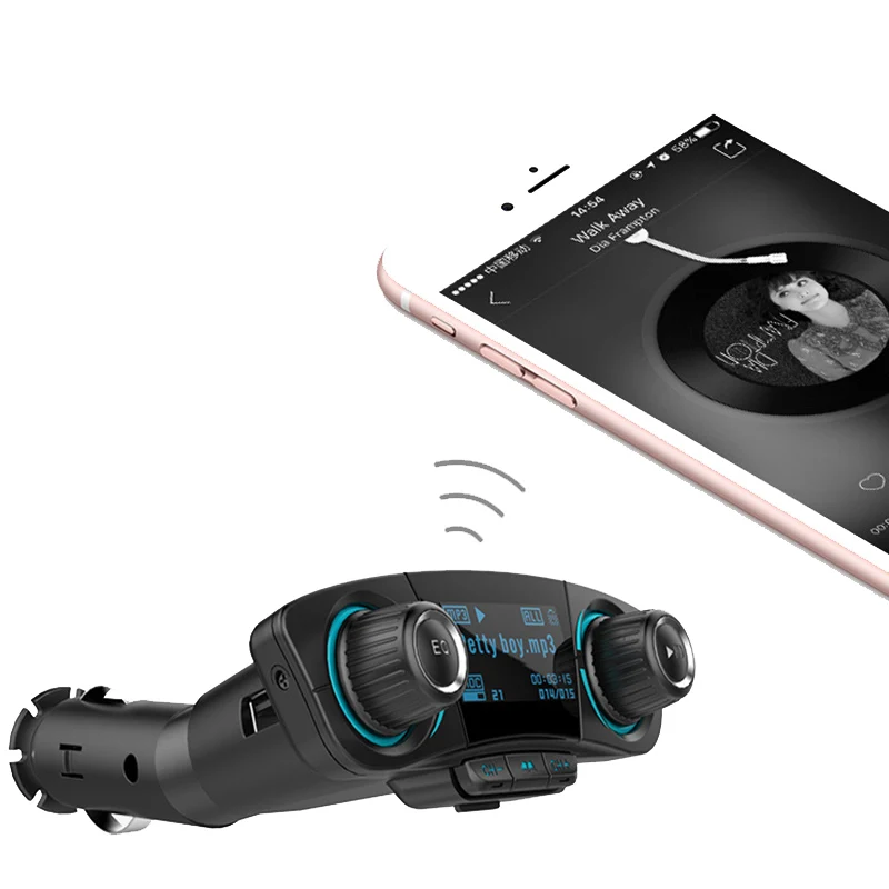 Hands Free беспроводной Bluetooth FM передатчик Aux модулятор Автомобильный комплект