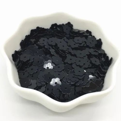 Flower ABblack Цветок блестки 6 мм плоским Свободные блесток блестка Швейные Свадьба Ремесло Для женщин детей DIY одежда аксессуары 1600 шт. 20 г - Цвет: Flower ABblack