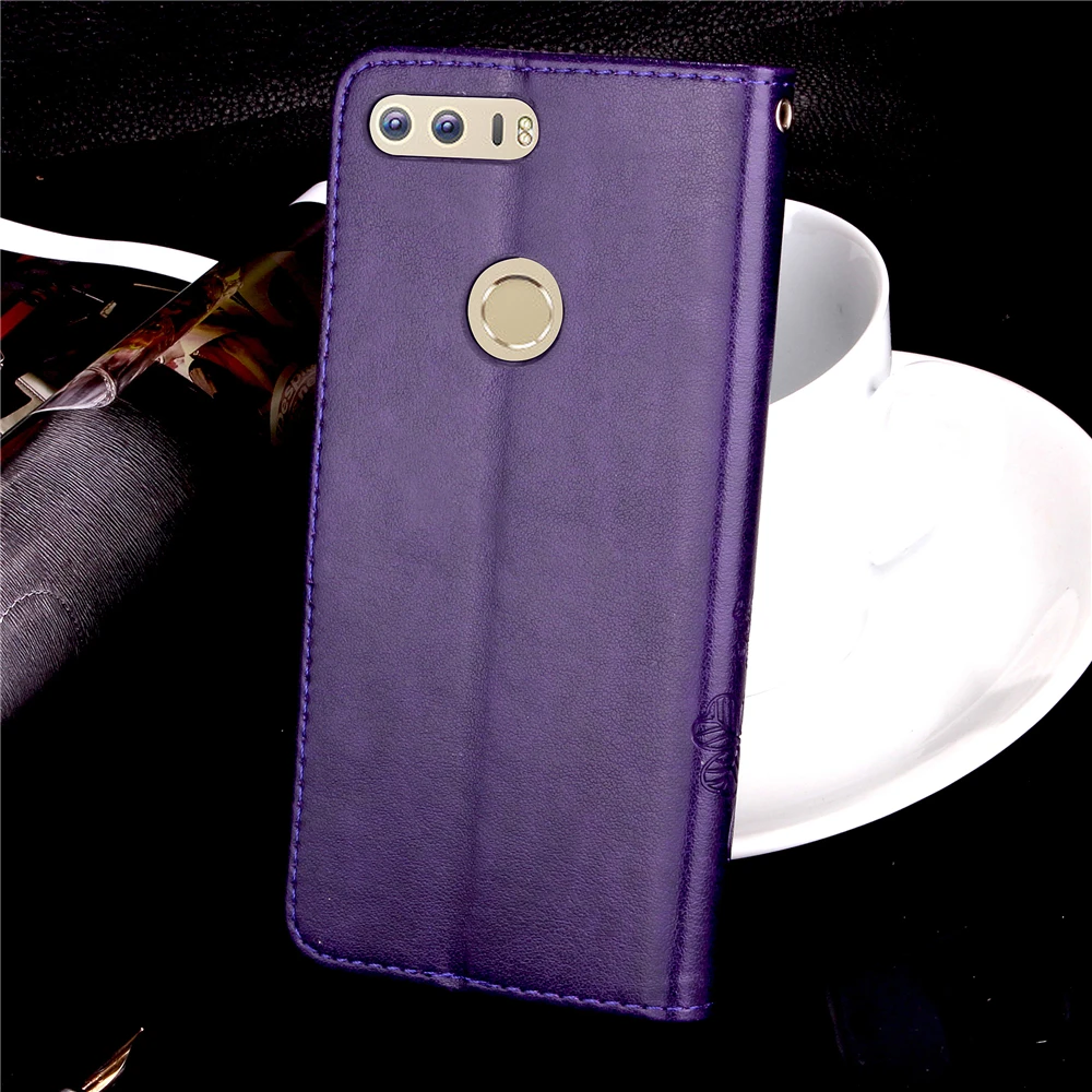 Счастливый клевер Тиснение кожаный чехол для Huawei FRD L02 L04 L09 L14 L19 Honor 8 honor8 Чехол