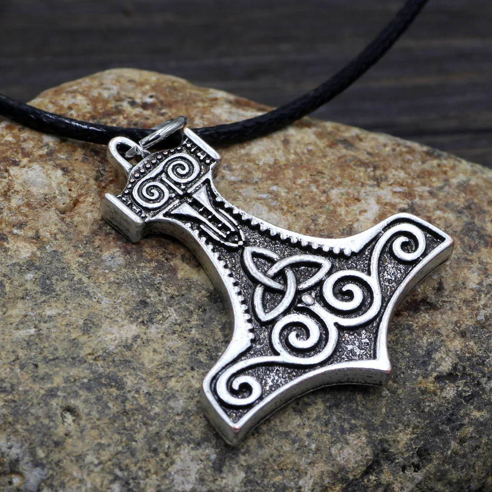 Thor'S Hammer Knot Mjolnir Оловянная подвеска викингов ювелирные изделия|viking jewelry|thor