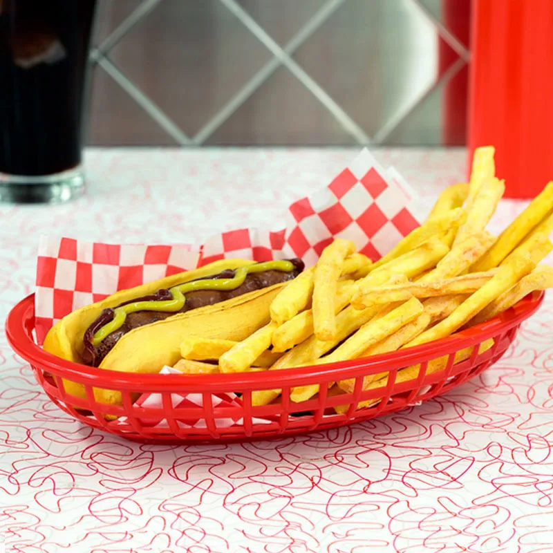6 шт. пластиковые сервировочные тарелки 9 5 дюйма 24 шт.|fast food basket|plastic serving platterbread plate