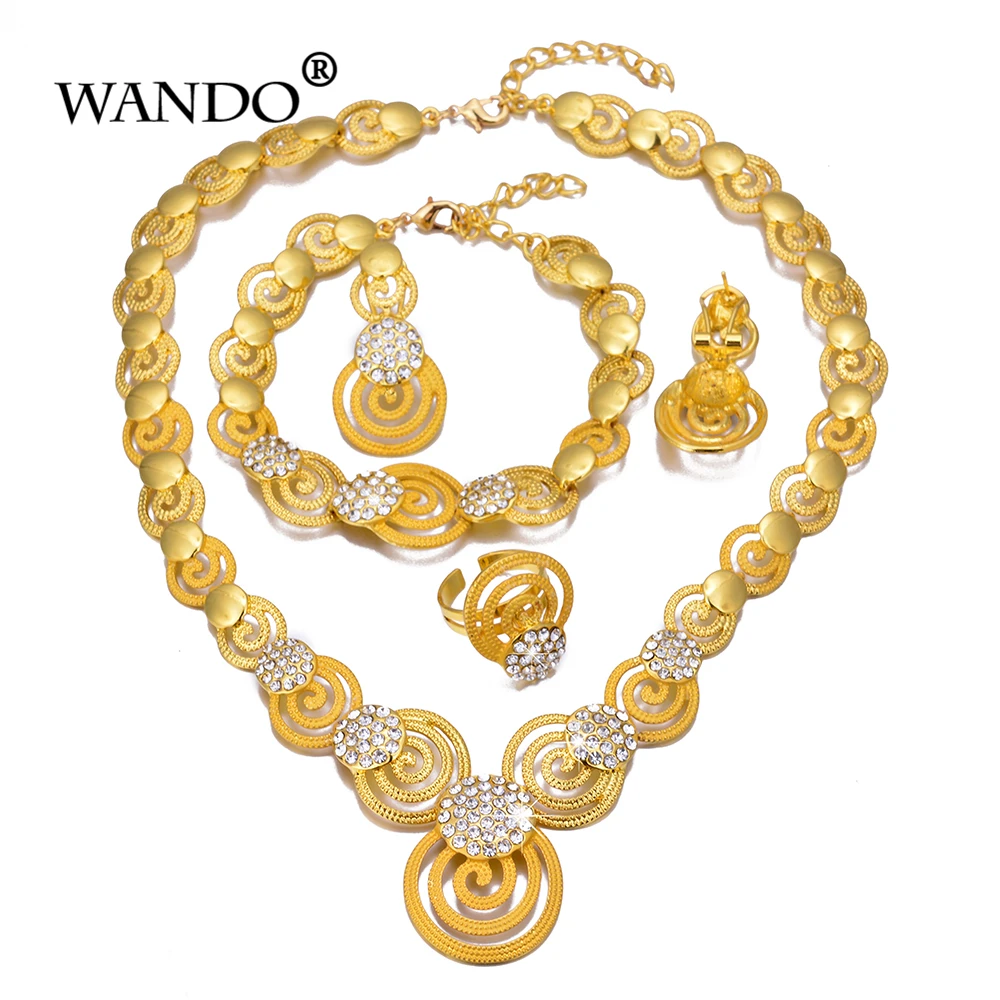 WANDO ювелирные изделия цвет эфиопского золота 24k яркость для