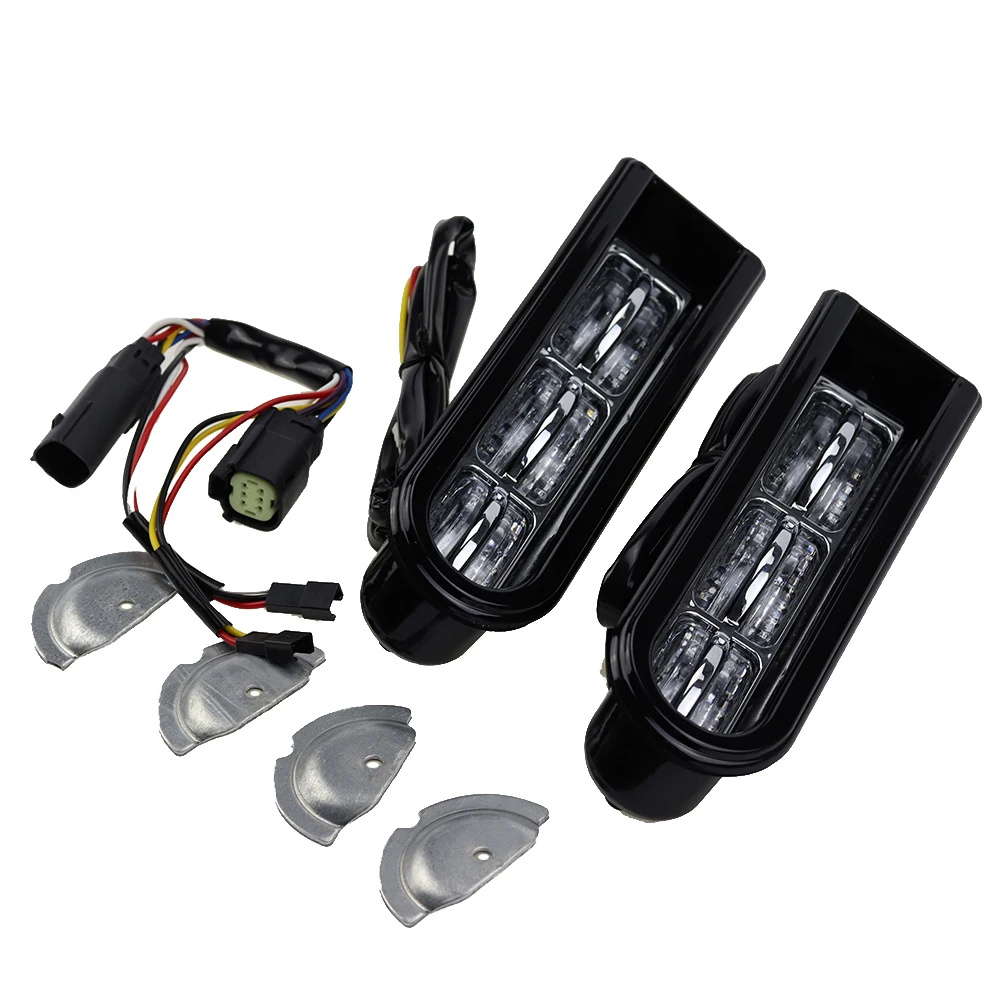 Fit Harley Touring CVO 2014-2016 2017 UNDEFINED Black Motorcycle Bike Parts Accent Saddlebag Filler Insert Support LED Lights |