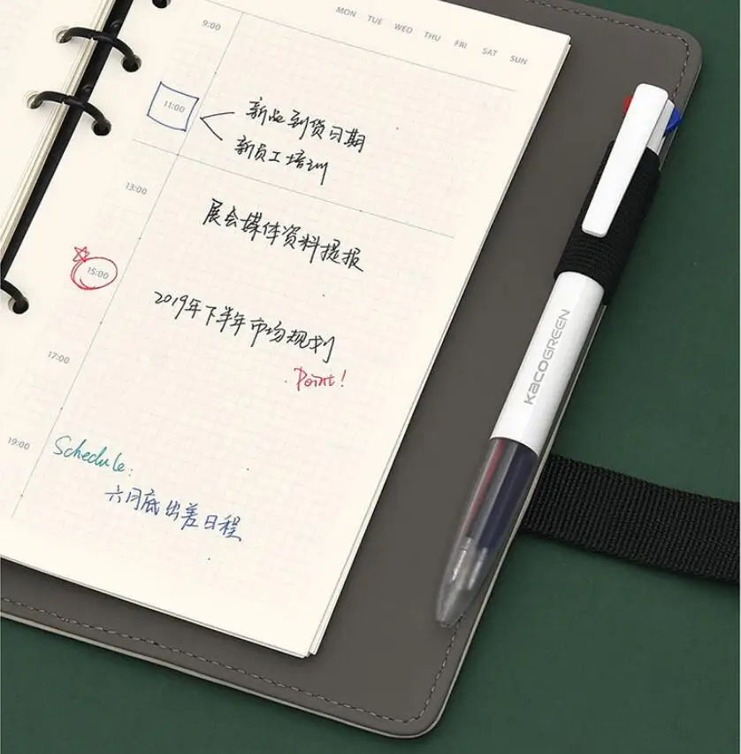 Xiaomi Youpin KACO 4 в 1 многофункциональная ручка 0,5 мм черный синий красный стержень сменный гелевый карандаш механический карандаш японские чернила для офиса и школы