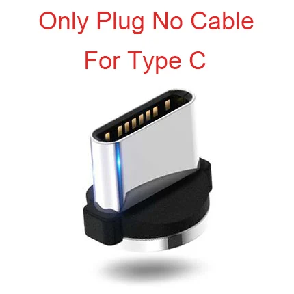 Plug For Type C Sarika S03 светодиодный магнитный кабель, Магнитный зарядный кабель для iPhone 5, 5S, 6, 7, X, 11 Pro, максимальная быстрая зарядка, магнитный кабель Micro usb type-c - Цвет: Plug For Type C