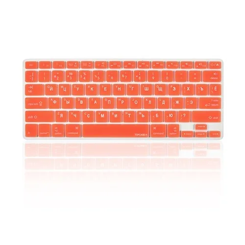 Red Русская/английская Силиконовая клавиатура для Macbook Pro 1" 15" 1" американская версия - Цвет: Red