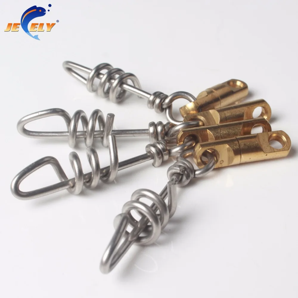 

Jeely 10pcs/lot 70mm 80mm S.S+copper heavy duty swivel with screwed snap connector for spearfishing