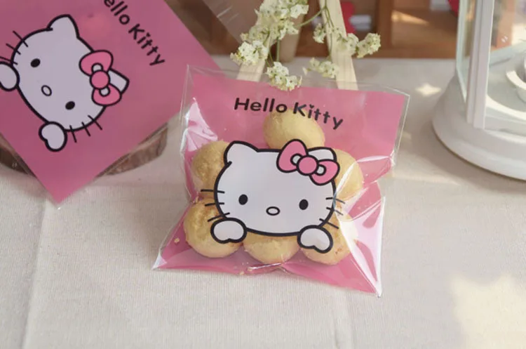 100 шт./лот упаковка для торта с рисунком кота из мультфильма печенья инструменты