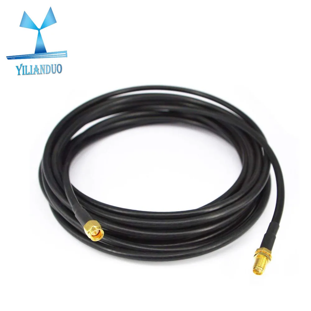 YILIANDUO SMA Wi Fi антенны расширение 5 м мужчины к женский RG58 низкие потери коаксиальный