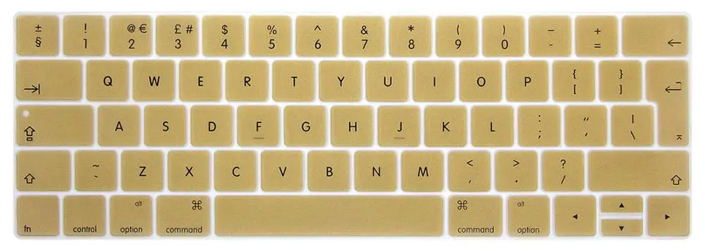 Новая силиконовая защитная пленка наклейки на клавиатуру для MacBook с сенсорной панелью 13 15 дюймов A1706 A1707 A1989 EU английская версия - Цвет: Золотой