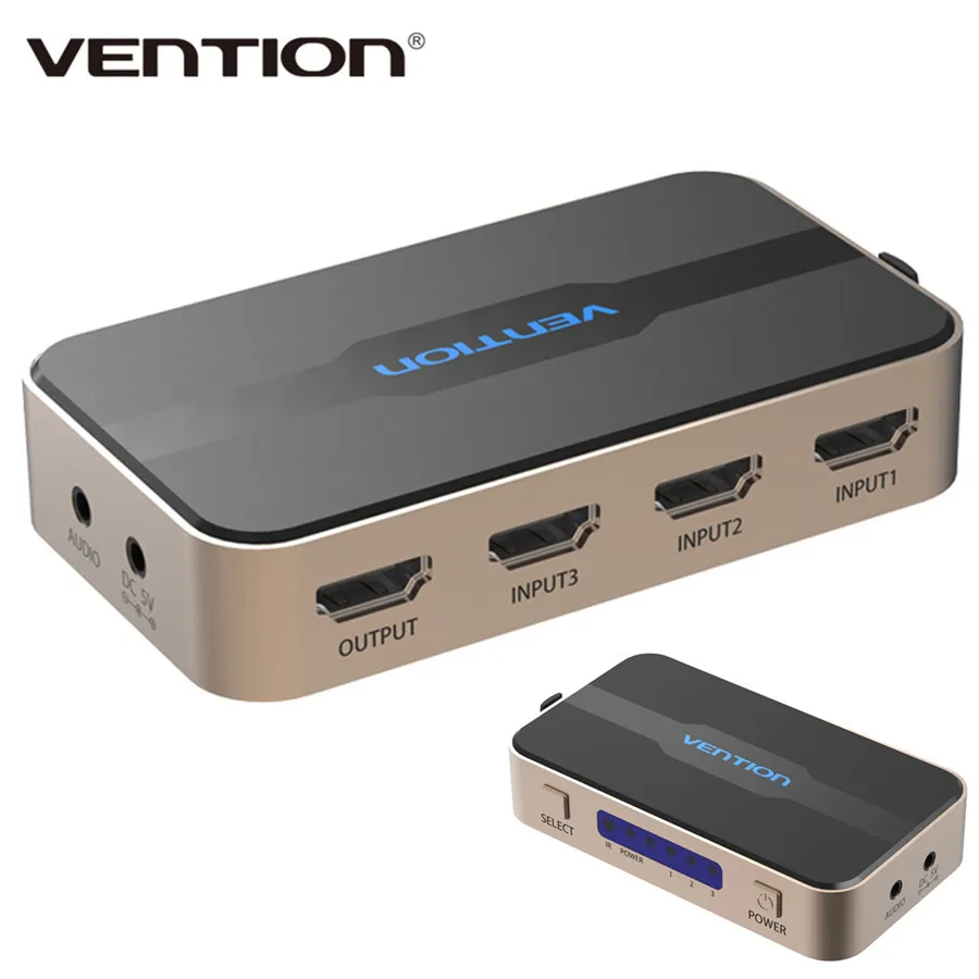 Vention 3 Вход 1 выход HDMI Коммутатор сплиттер кабеля с аудио для xbox PS3 Smart HD 1080 P Out|splitter
