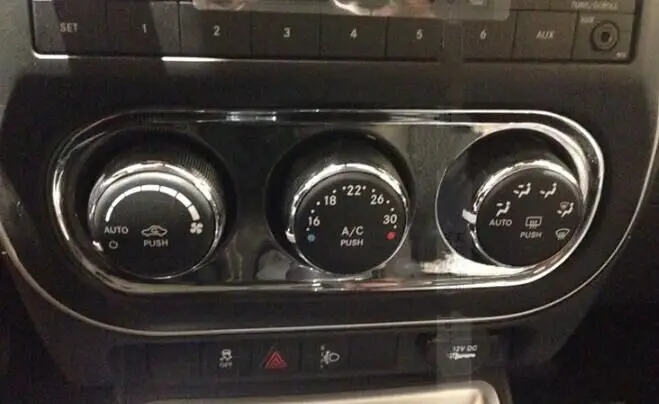 Кнопка регулировки кондиционера серебристая отделка панели для Jeep Compass 2011 2012 2013
