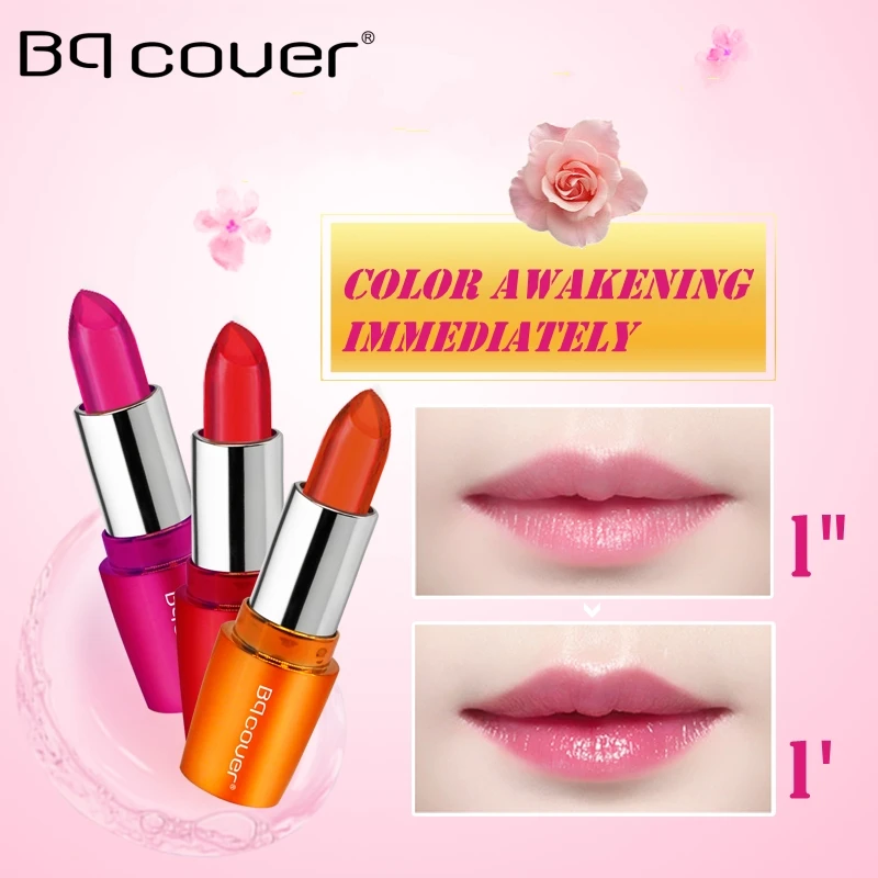 Bqcover 2018 новый бренд Цвет Пробуждение Гигиеническая помада роза оранжевый вишни