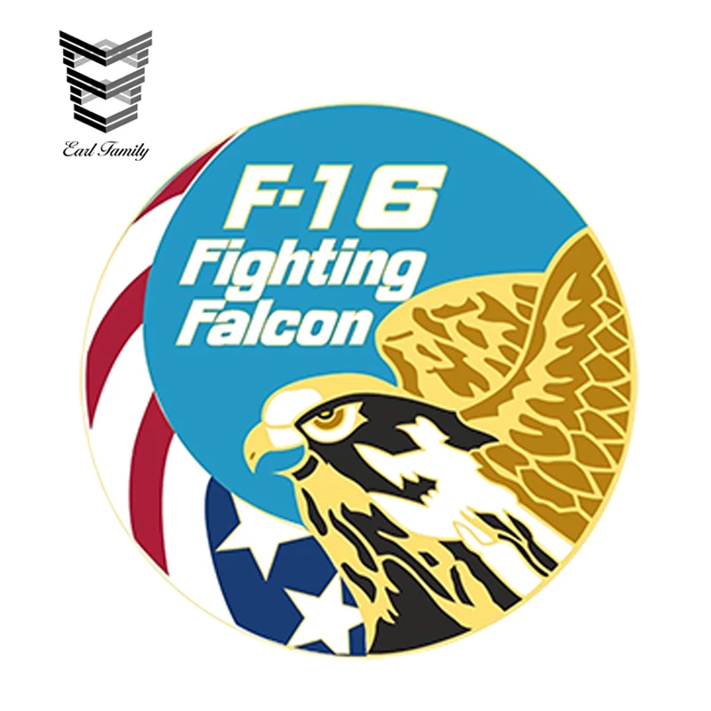 EARLFAMILY 13 см x стайлинга автомобилей F 16 Fighting Falcon для бампер шлем Автомобильный