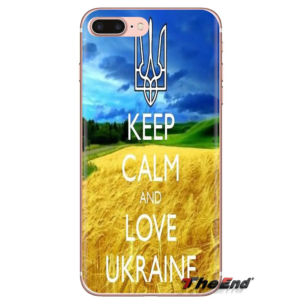 Keep calm and love Ukraine печать для iPod Touch Apple iPhone 4 4S 5 5S SE 5C 6 6S 7 8 X XR XS Plus MAX прозрачный чехол из