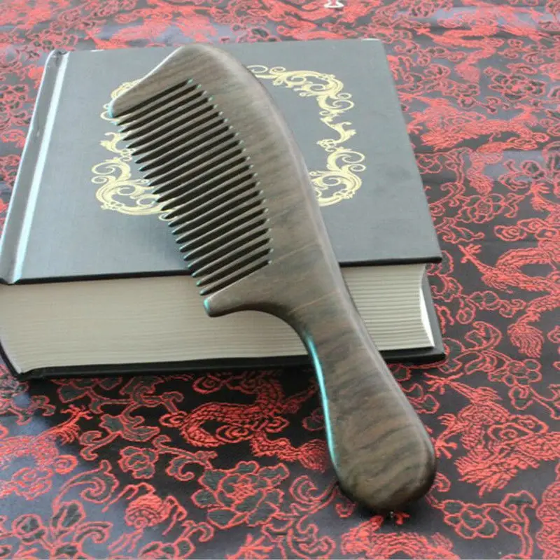 Природный Африканский Черный сандаловые гребни cepillo de pelo расческа Редкие зубья