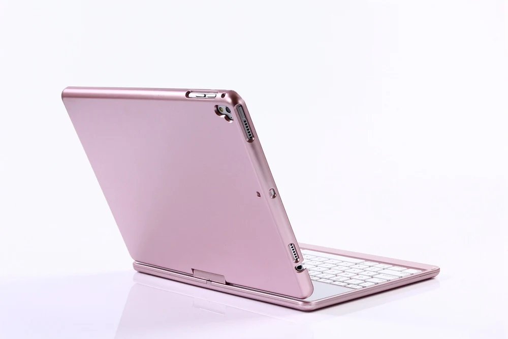 Для iPad Pro 9,7 360 градусов вращение беспроводной Bluetooth клавиатура чехол с 7 цветов светодиодный подсветка