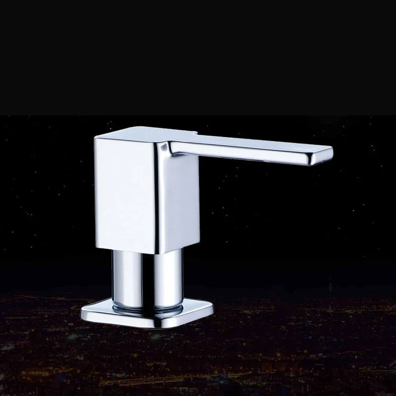 

Chrome Brass Square Soap Dispenser Fit for Kitchen Sink 3630002