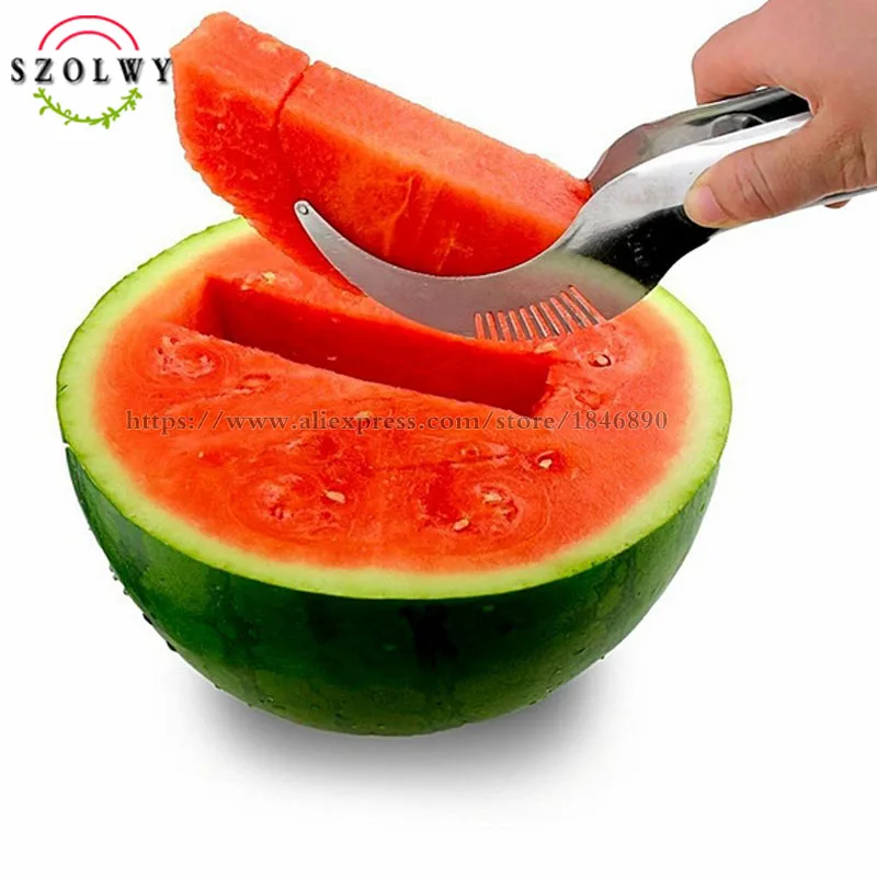 hot sale 1pcs stainless steel watermelon cantaloupe slicer cutter server corer scoop tool utensils as seen on tv | Дом и сад